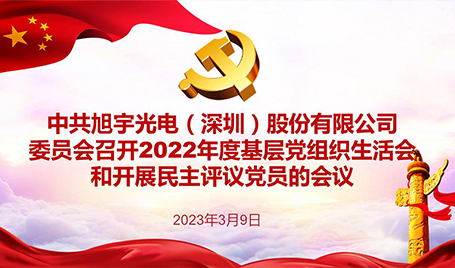Xuyu Optoelectronics Holds the 2022 Party Branch Organizational Life Meeting and Demographic Evaluation Meeting