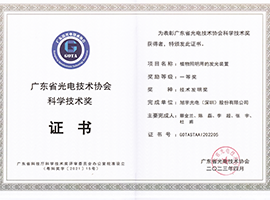 Guangdong Optoelectronic Technology Association Science and Technology Invention Award